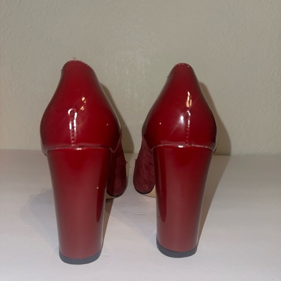 LEHOOR | Chunky Block High Heel Fringe Pumps size 8 - Picture 6 of 7